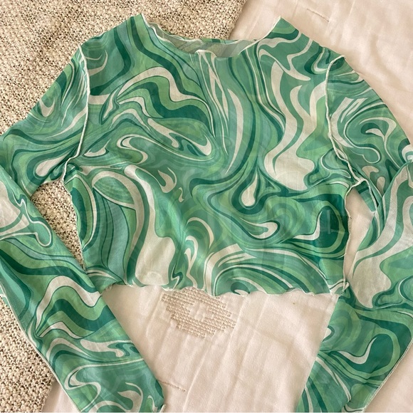 Print cropped mesh top - Picture 2 of 2
